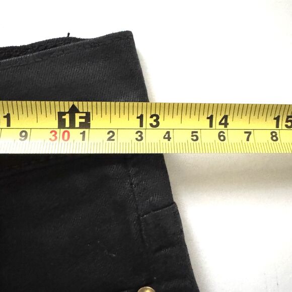 FRAME Le Sylvie Slender Straight High Rise Coated Jeans Black - Picture 6 of 11